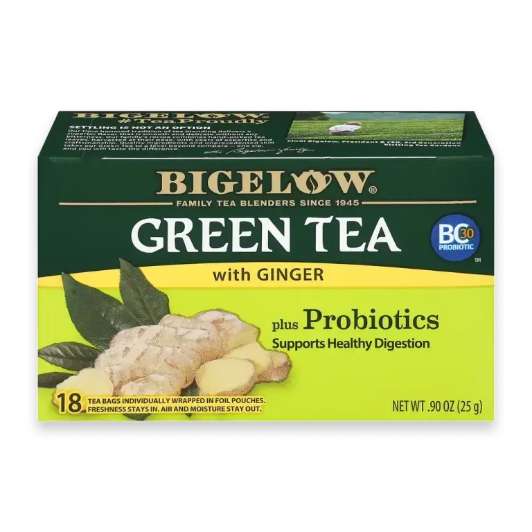 Green Tea with Ginger Plus Probiotics Tea Bags