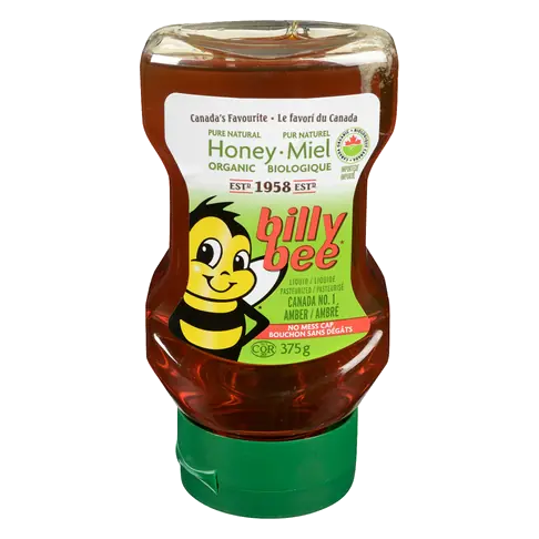 Organic Liquid Honey Upside Down Squeeze 375 g