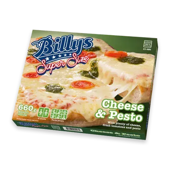 Cheese & Pesto Pizza Super Size Fryst