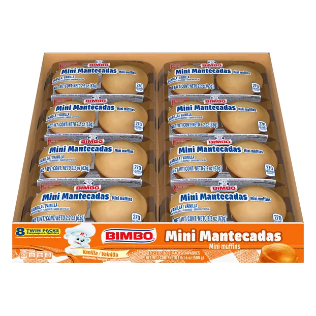 Mantecadas Mini Vanilla Muffins 2 ea - 8 ct