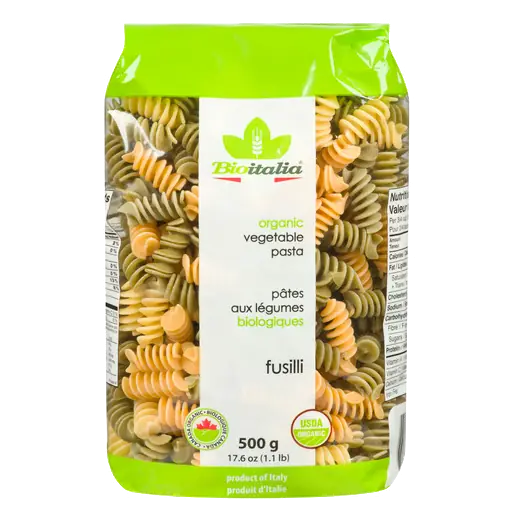 Organic Pasta Vegetable Fusilli 500 g