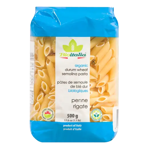 Organic Penne Rigate Durum Wheat Semolina Pasta 500 g