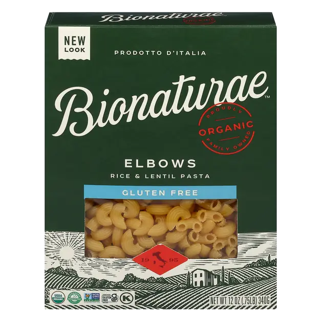 100% Organic Gluten Free Rice & Lentil Pasta, Elbows