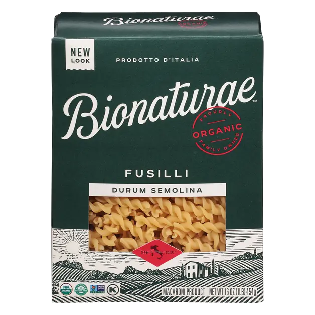 Imported Organic Fusilli Pasta