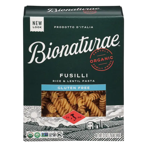 Imported Organic Gluten Free Rice & Lentil Fusilli Pasta
