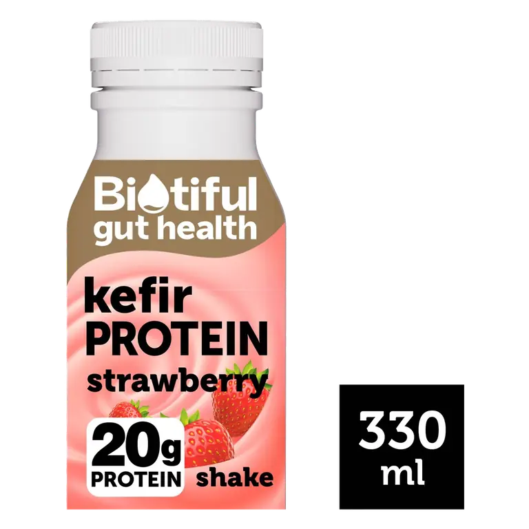Gut Health Kefir High Protein Drink Strawberry 330ml