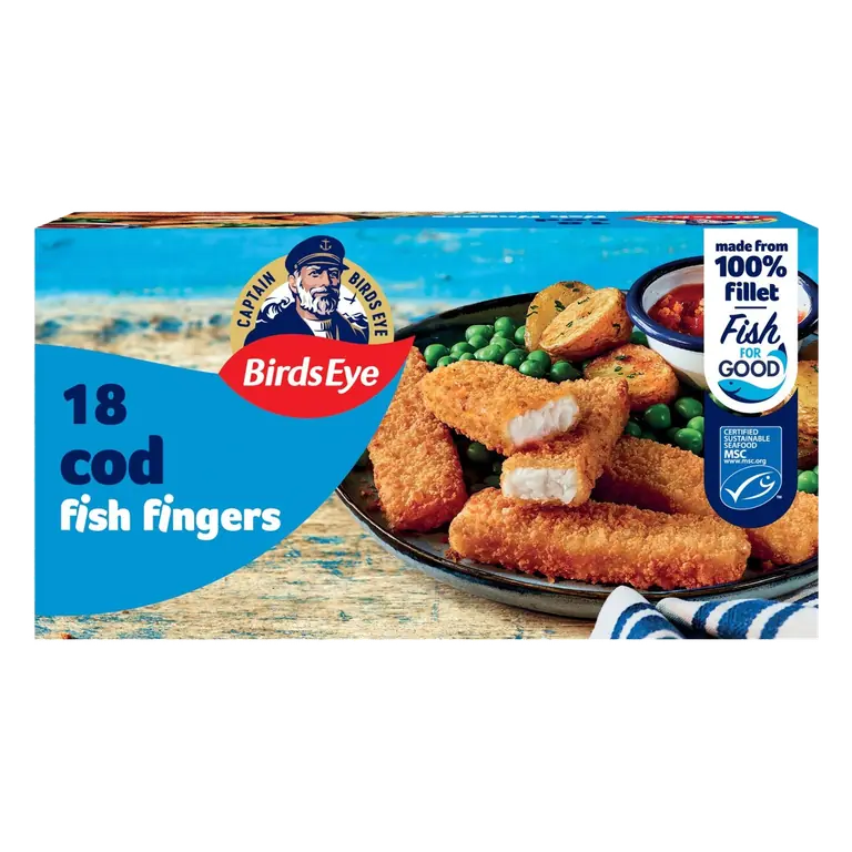 18 Breaded Cod Fish Fingers 504g
