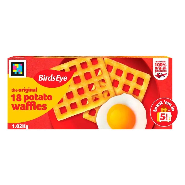 18 Potato Waffles 1.02kg