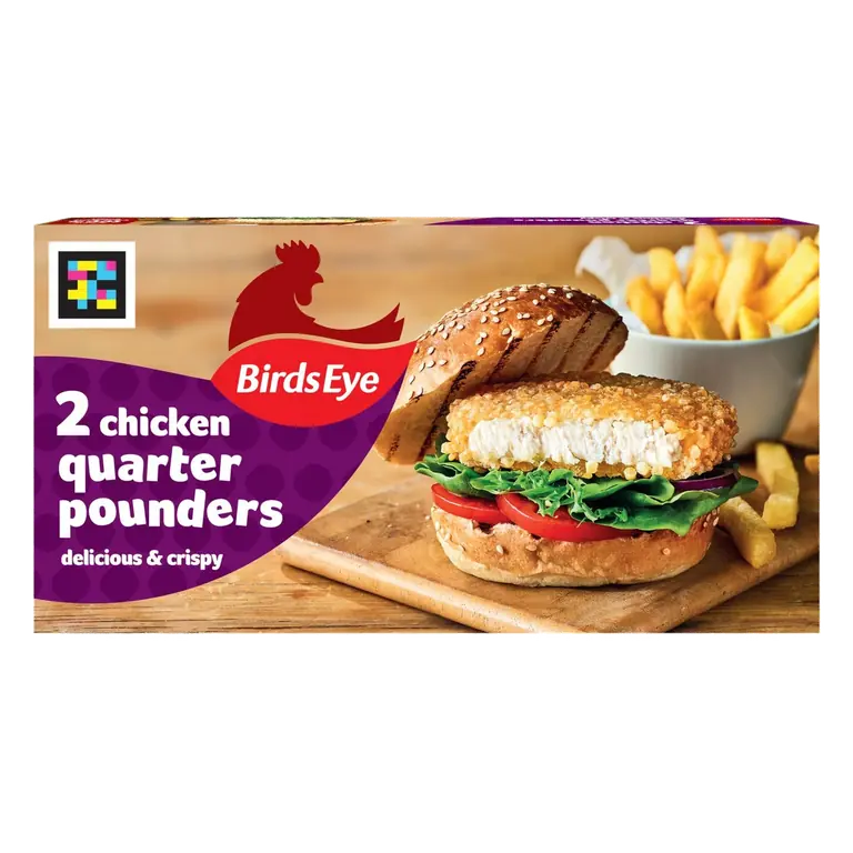 2 Chicken Quarter Pounders Burgers 227g