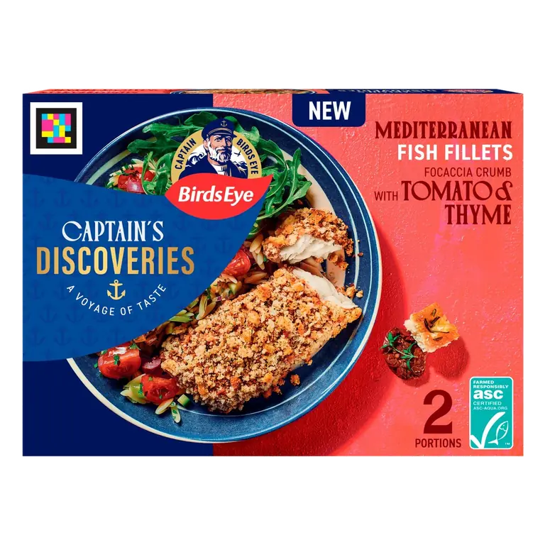 2 Focaccia Crumb Mediterranean Fish Fillets 220g