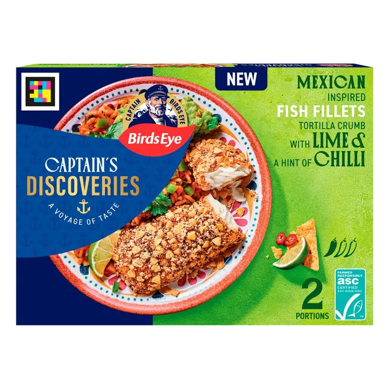 2 Tortilla Crumb Mexican Inspired Fish Fillets 220g