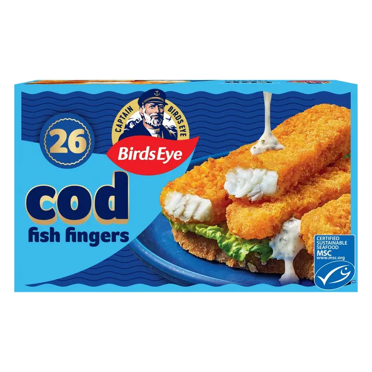 26 Breaded Cod Fish Fingers 780g