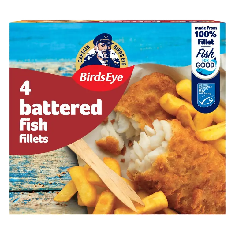 4 Battered Fish Fillets