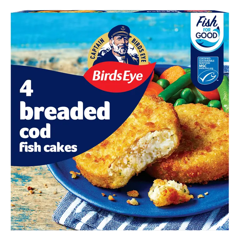 Birds Eye 4 Breaded Cod Fish Cakes 198g