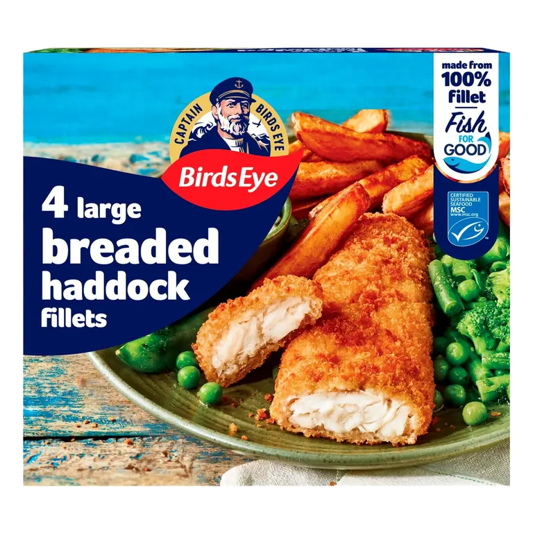 4 Breaded Haddock Fish Fillets
