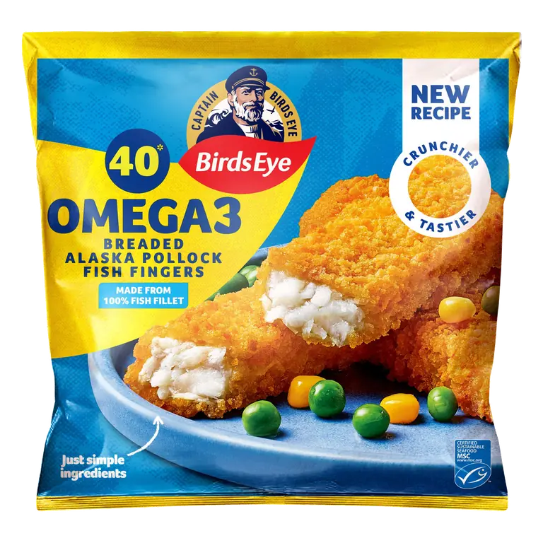Birds Eye 40 Breaded Omega 3 Fish Fingers 1.12kg