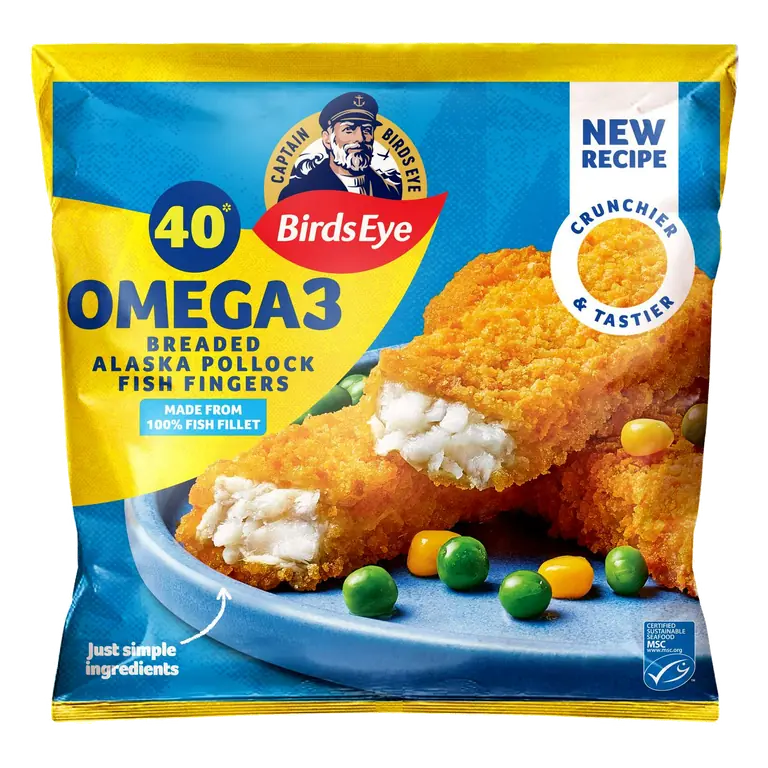 40 x Omega 3 Breaded Fish Fingers 1.12kg