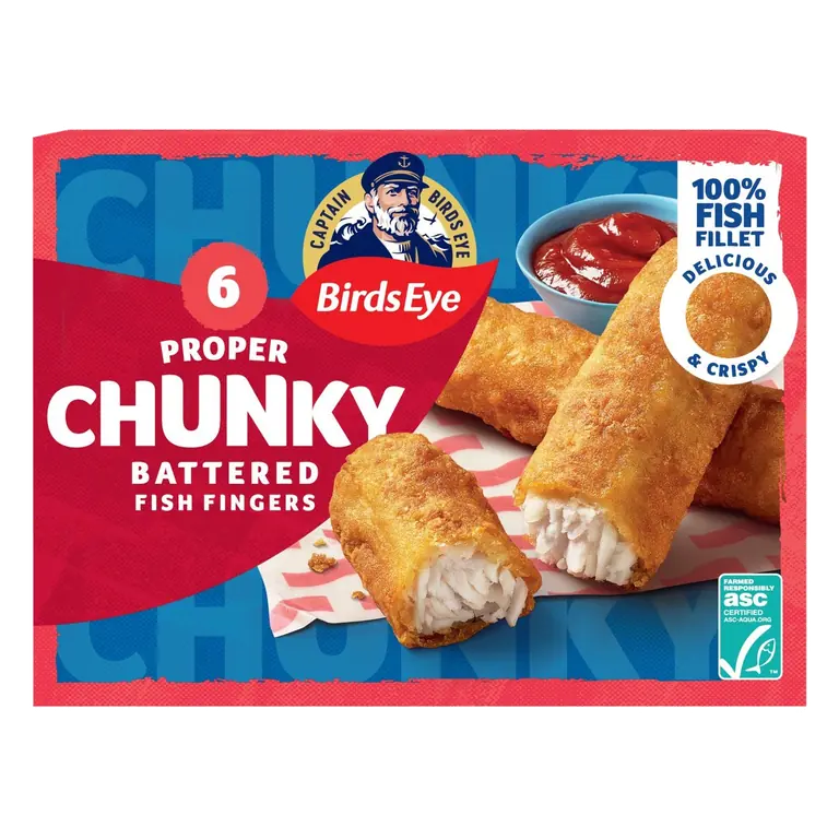 6 Chunky Battered Fish Fingers 360g