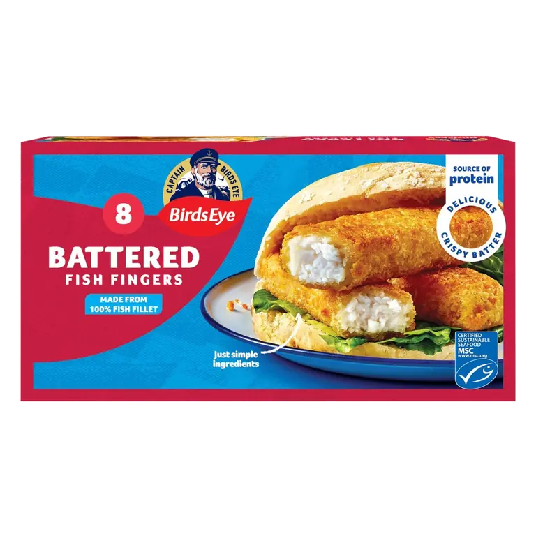 8 Crispy Battered Fish Fingers 224g