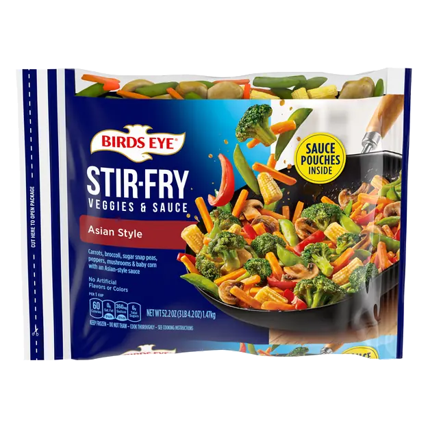 Asian Style Stir-Fry Veggies & Sauce Frozen