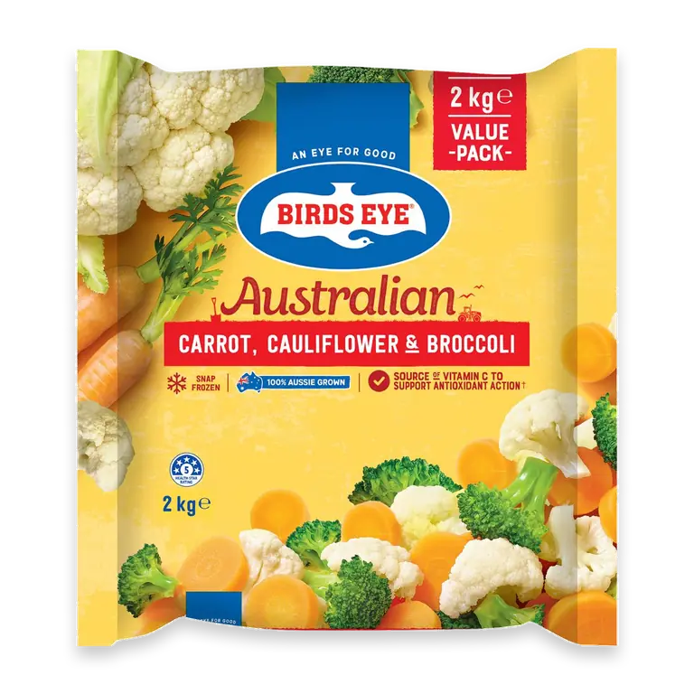 Australian Grown Carrot Broccoli & Cauliflower
