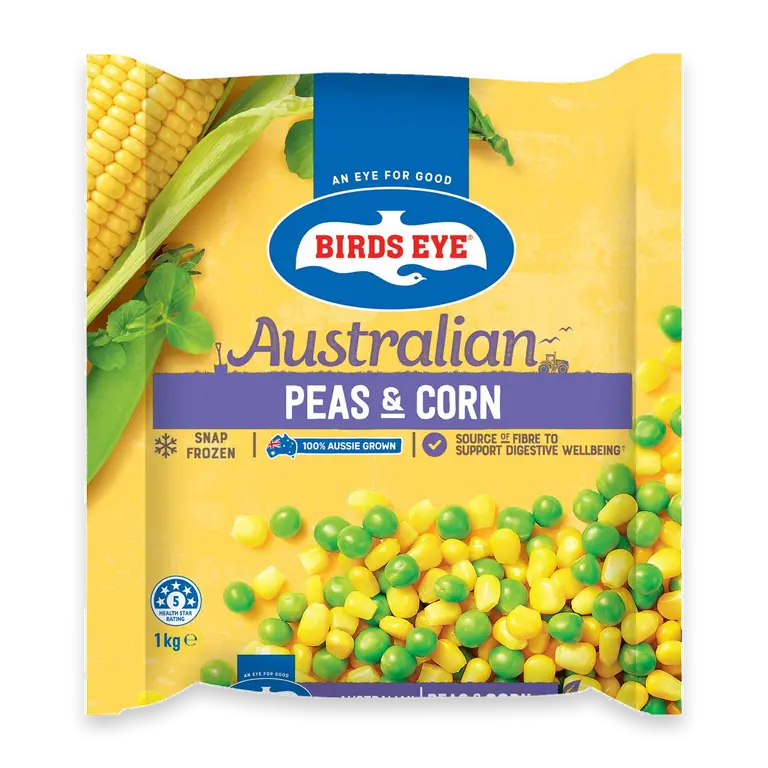 Australian Snap Frozen Mixed Vegetables Peas & Corn