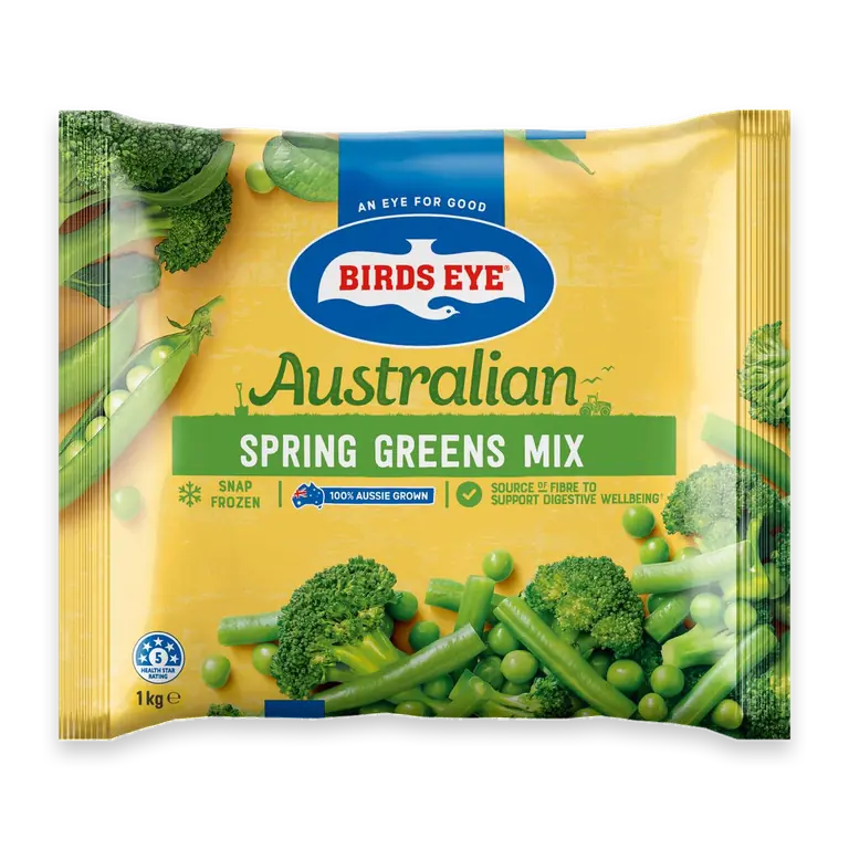 Australian Spring Greens Mix Green Beans Peas & Broccoli