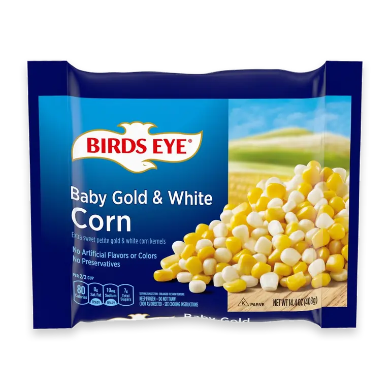 Baby Gold & White Kernel Corn, Frozen Vegetables