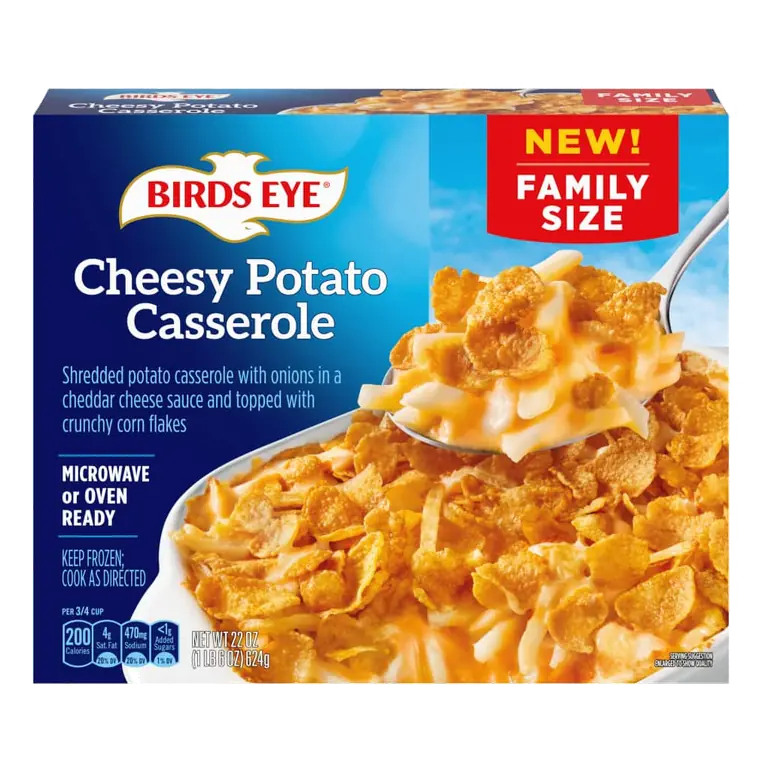 Cheesy Potato Casserole, Family Size Frozen Potato Side Dish