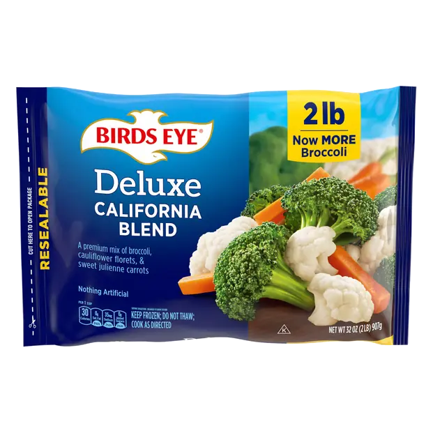Deluxe California Blend Broccoli Cauliflower & Carrots Frozen