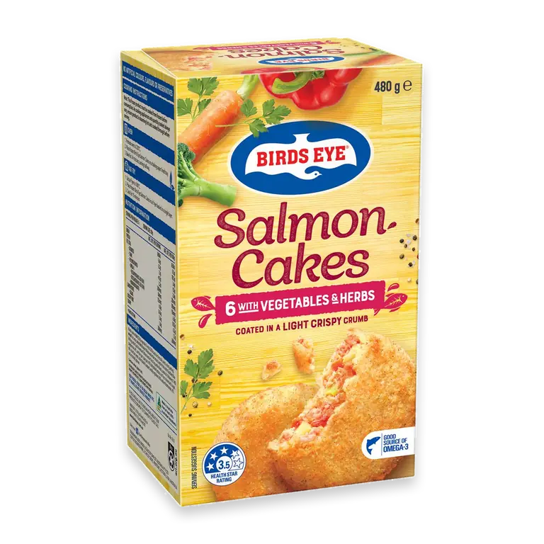 Fish Cakes Salmon With Vegetables & Herbs