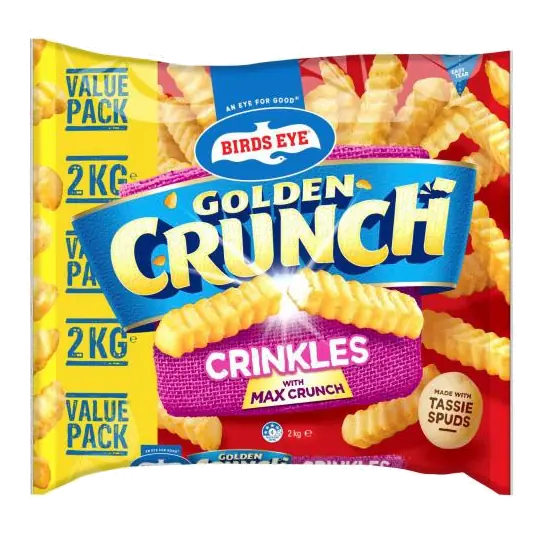Golden Crunch Crinkle Cut Frozen Potato Chips