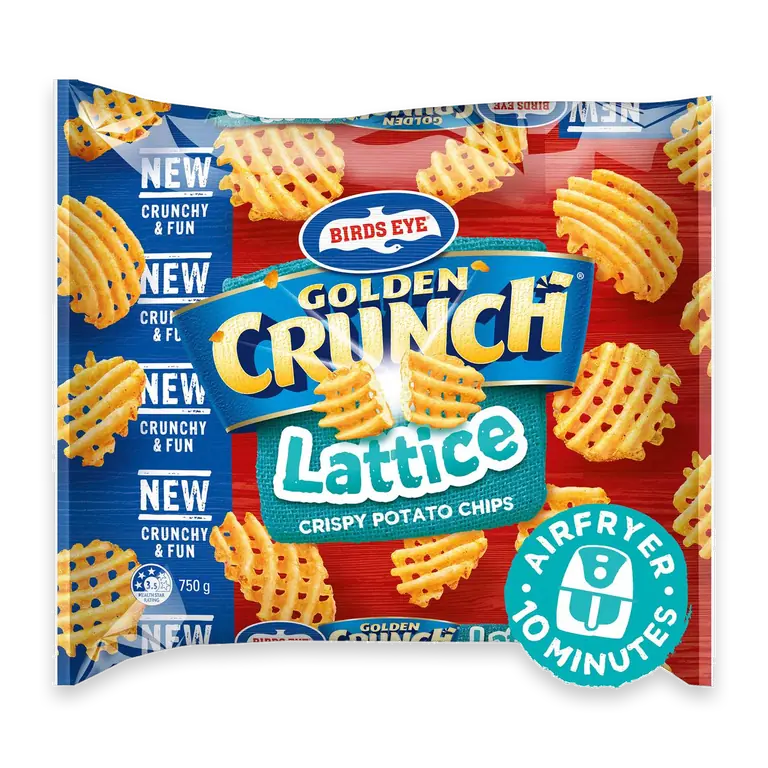 Golden Crunch Lattice Potato Chips Criss Cross French Fries