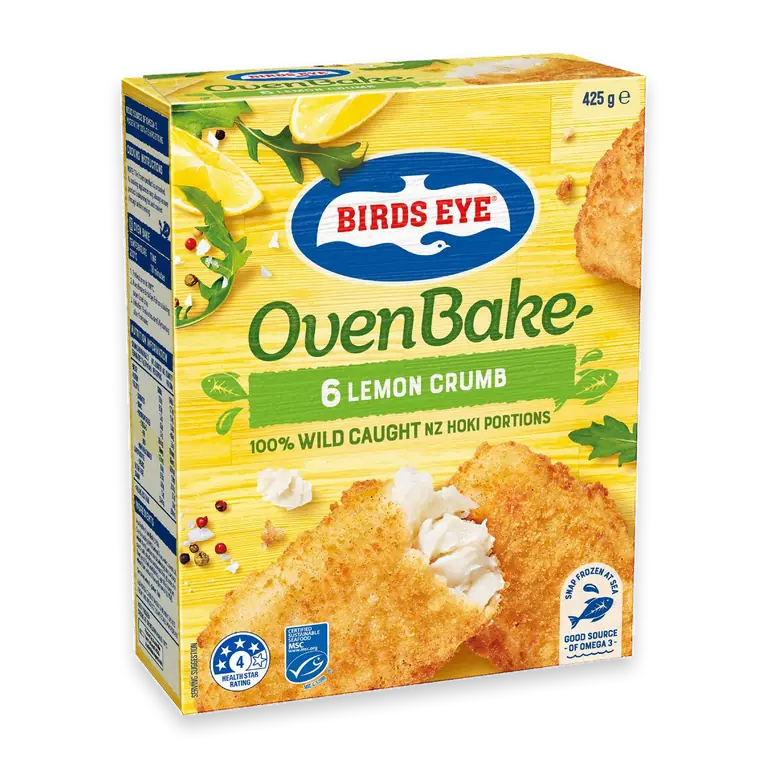 Oven Bake NZ Hoki Lemon Crumbed Fish