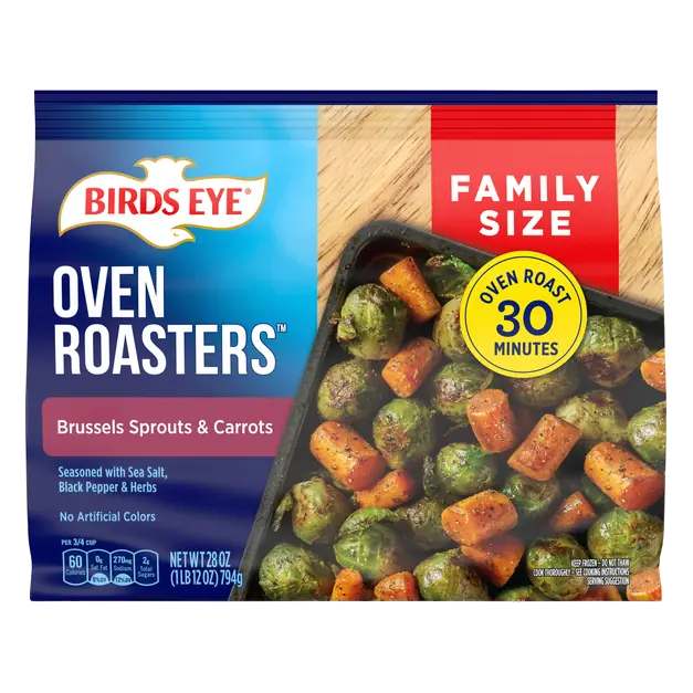 Oven Roasters Brussels Sprouts & Carrots Family Size Frozen