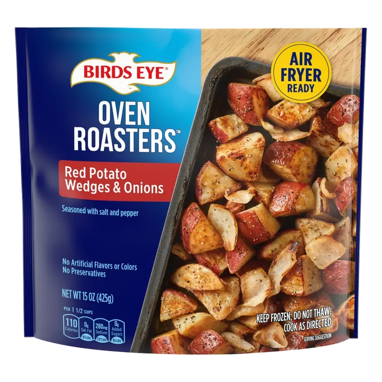Red Potato Wedges & Onions Seasoned with Salt and Pepper Oven Roasters