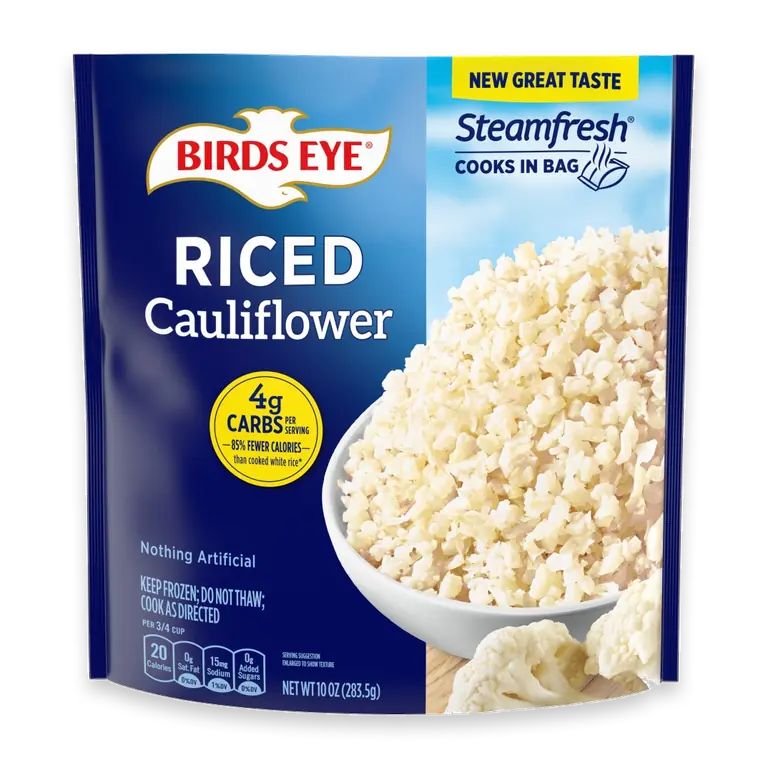 Riced Cauliflower, Frozen Vegetables