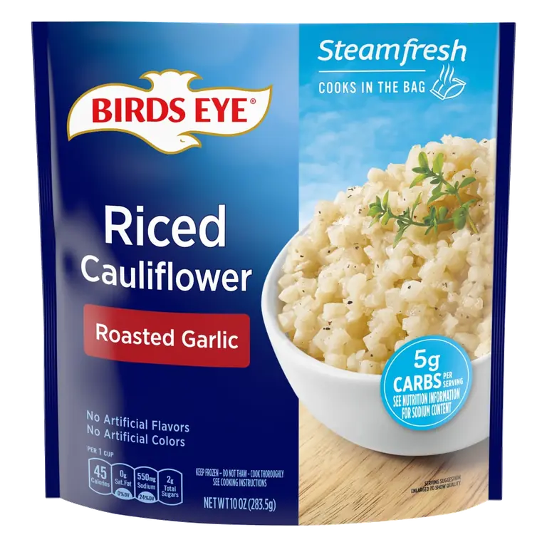 Roasted Garlic Riced Cauliflower