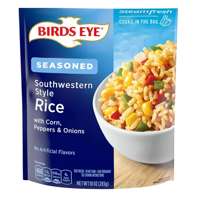 Southwestern Style Rice & Vegetables with Corn, Peppers, and Onions in a Southwestern Style Seasoning