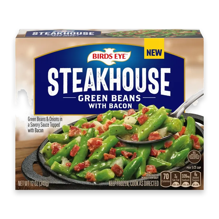 Steakhouse Green Beans with Bacon, Frozen Vegetables