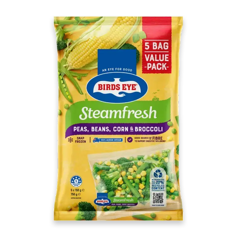 Steam Fresh Peas Beans Broccoli Corn Mix