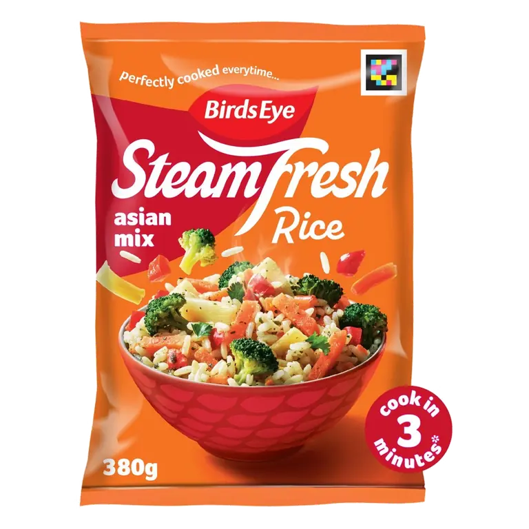 Steamfresh 2 Asian Vegetable Rice Steam Bags 380g