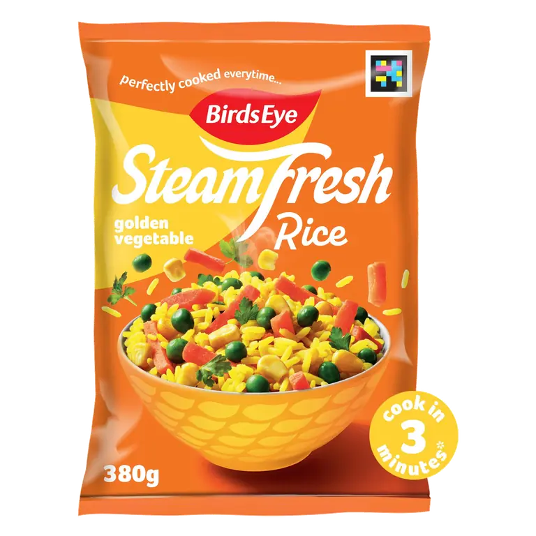 Birds Eye Steamfresh 2 Golden Rice Steam Bags 380g