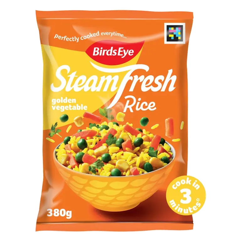 Steamfresh 2 Golden Vegetable Rice Steam Bags 380g