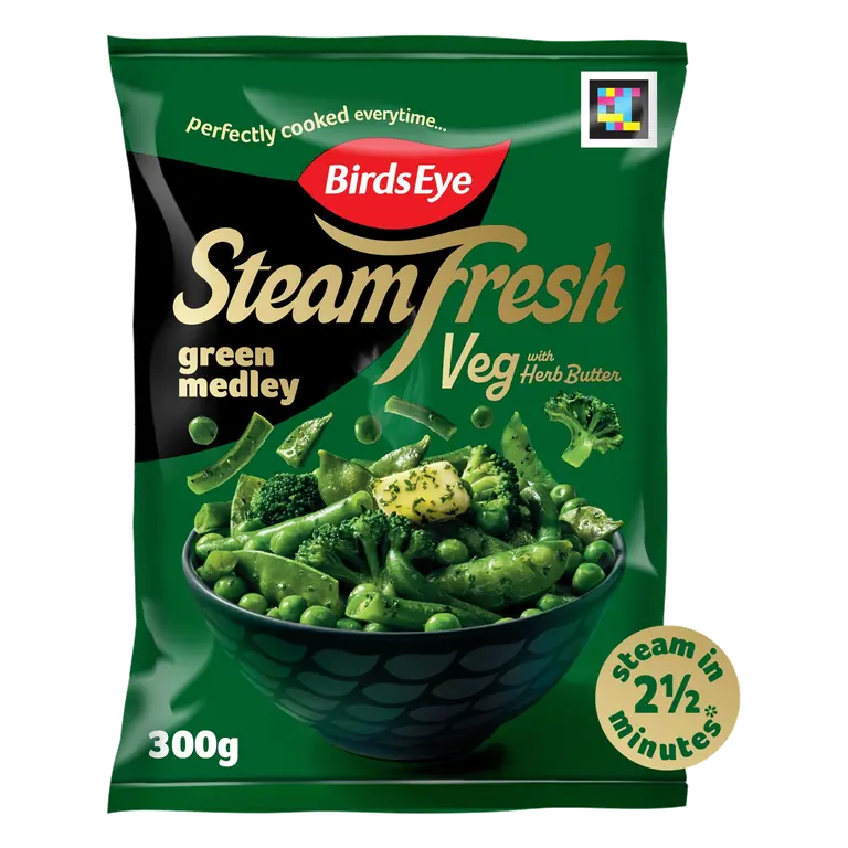 Birds Eye Steamfresh 2 Green Medley Vegetable Steam Bags 300g
