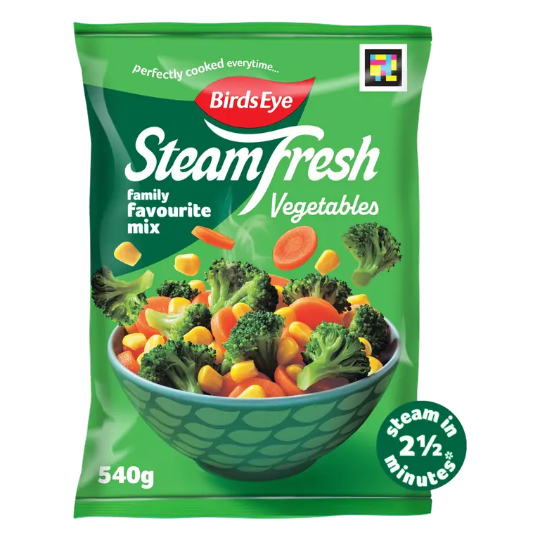 Birds Eye Steamfresh 4 Family Favourites Vegetable Steam Bags 540g