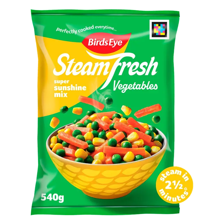 Birds Eye Steamfresh 4 Super Sunshine Steam Bags 540g