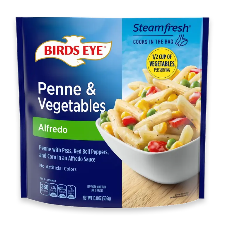 Steamfresh Alfredo Penne & Vegetables, Frozen Side