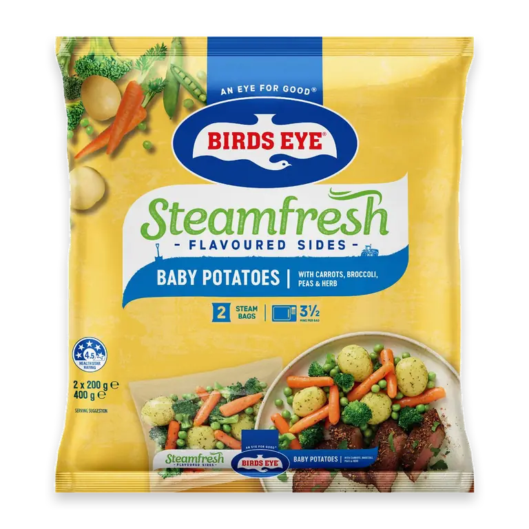 Steamfresh Baby Potatoes with Carrots Broccoli Peas & Herb