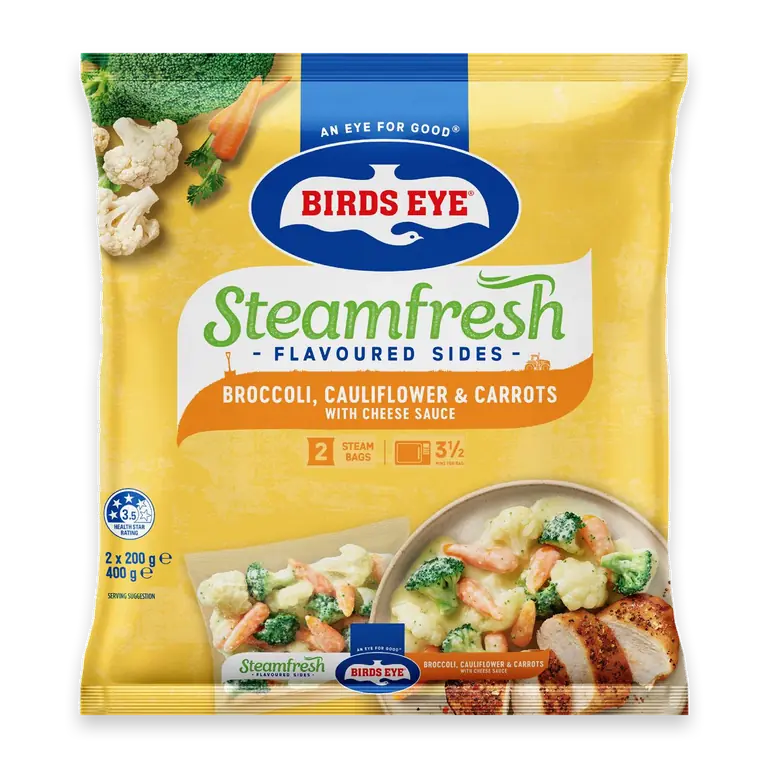 Steamfresh Broccoli Carrots & Cauliflower With Cheese Sauce